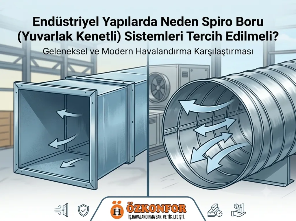 Endüstriyel Yapılarda Neden Spiro Boru (Yuvarlak Kenetli) Sistemleri Tercih Edilmeli?